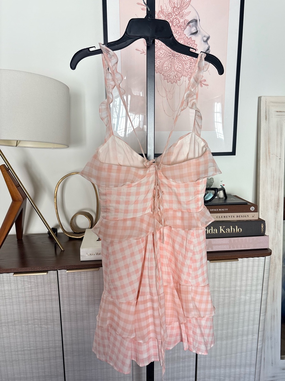 For Love of Lemons Dixie Gingham Mini Dress size M - Picture 8 of 9